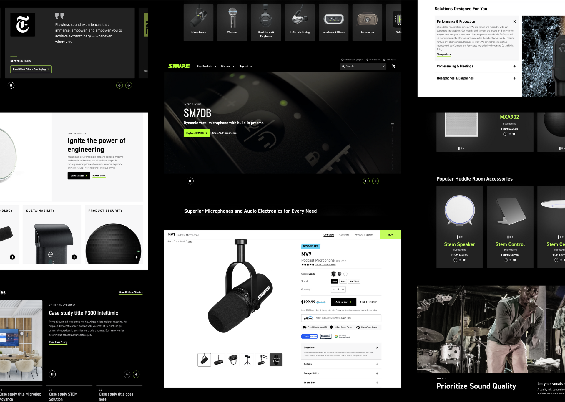 shure website design
