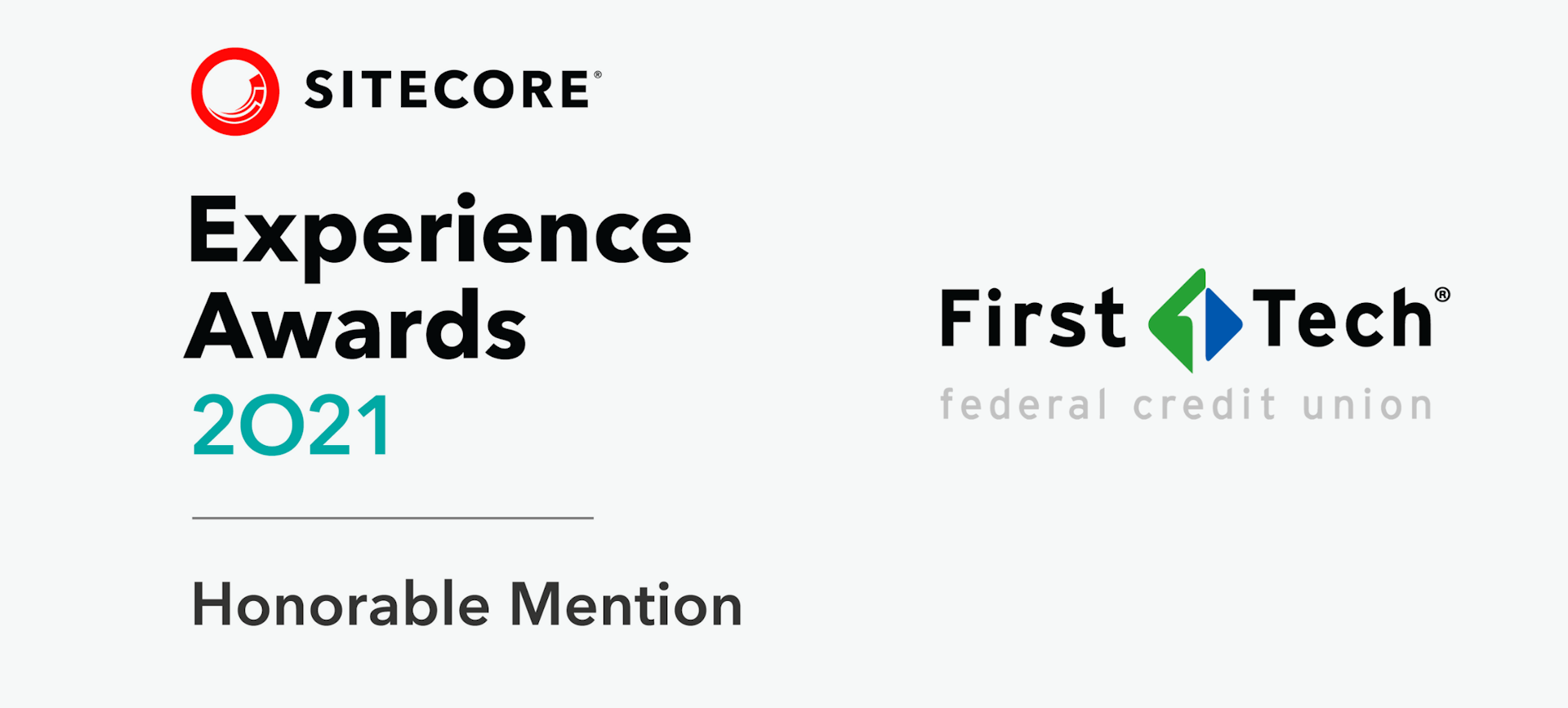 Sitecore Experience Awards 2021 Honorable Mention/First Tech Federal Credit Union logo