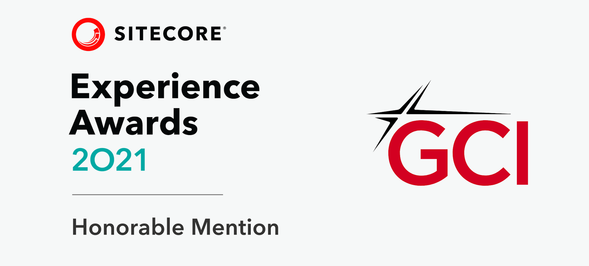 Sitecore Experience Awards 2021 Honorable Mention/GCI logo