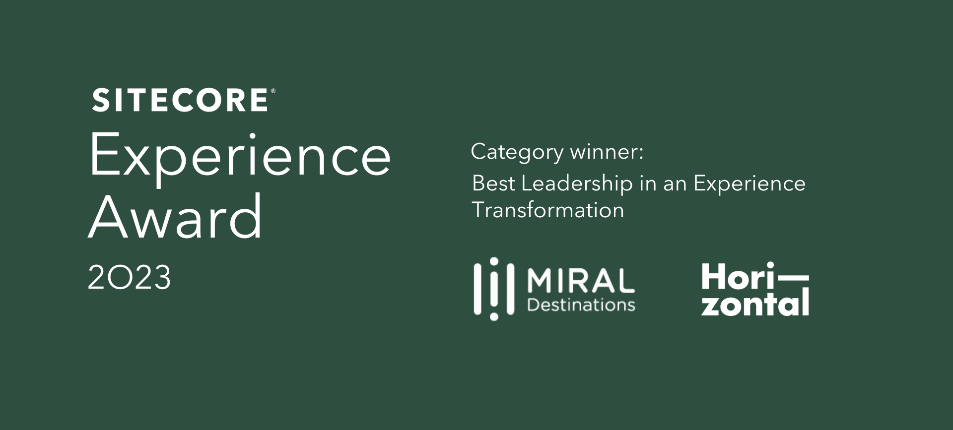 Horizontal Digital Wins 2023 Sitecore Experience Award for Judges’ Choice in EMEA Region
