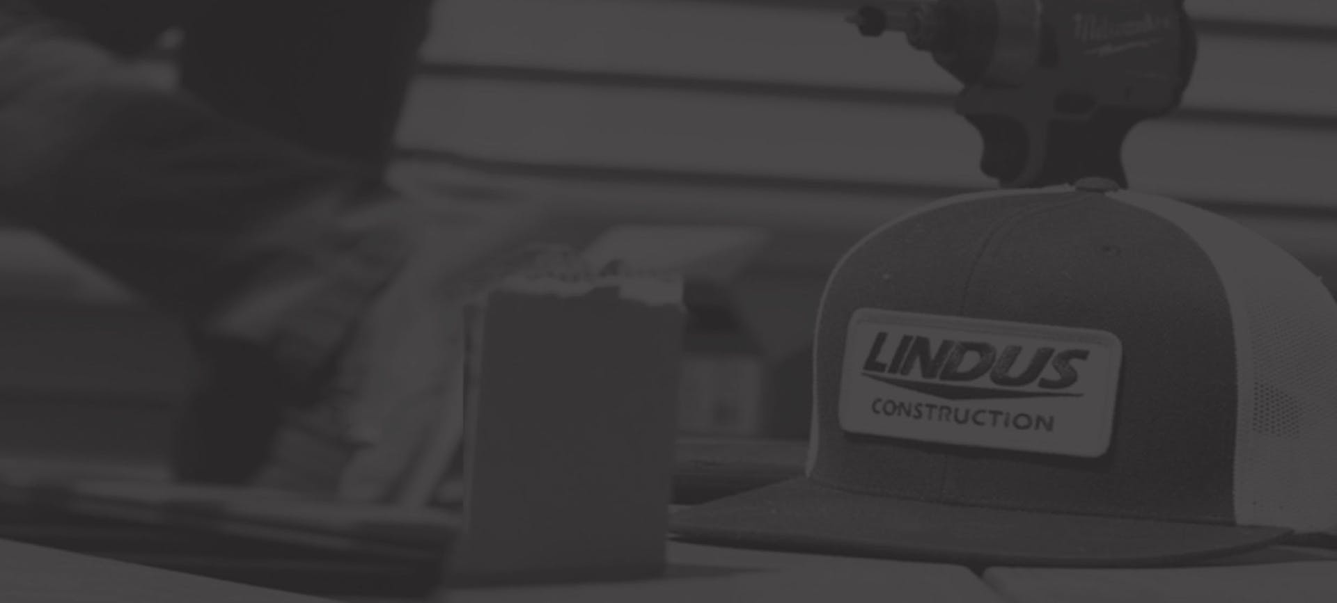 A Lindus construction trucker hat